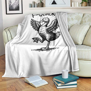 Funny F Quack F Duck Lover Sarcastic Joke Gift Throw Blanket TS12 Print Your Wear