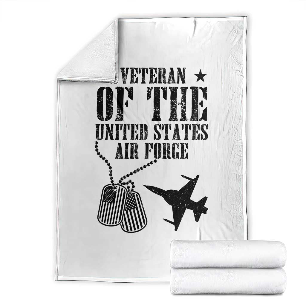 Air Force Veteran Throw Blanket Fighter Jet Military Aviation