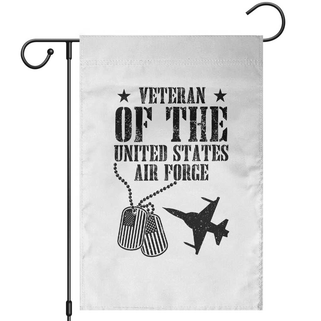 Air Force Veteran Garden Flag Fighter Jet Military Aviation
