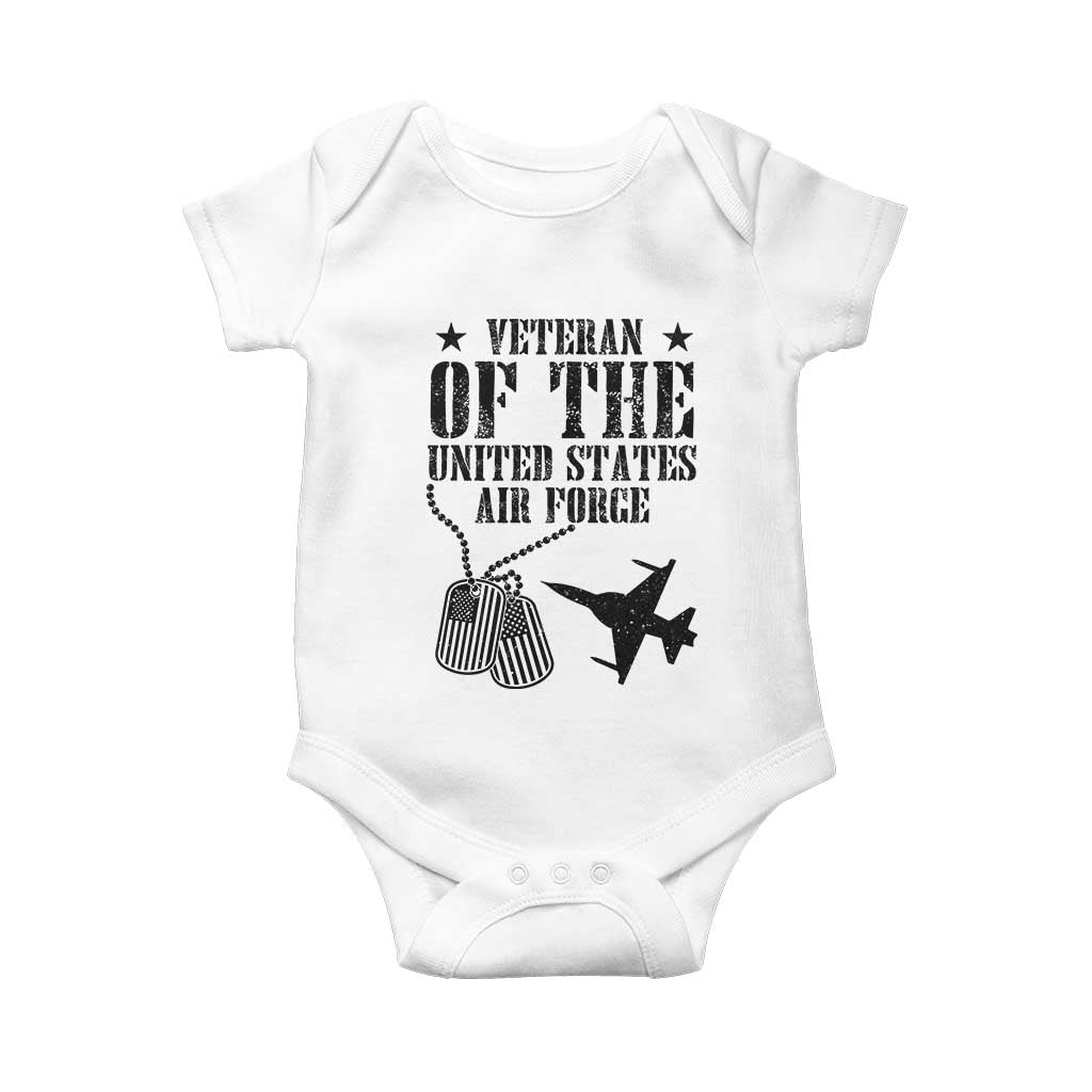 Air Force Veteran Baby Onesie Fighter Jet Military Aviation
