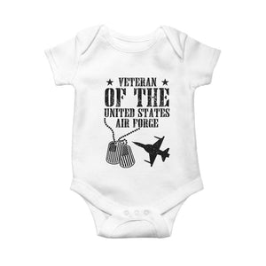 Air Force Veteran Baby Onesie Fighter Jet Military Aviation