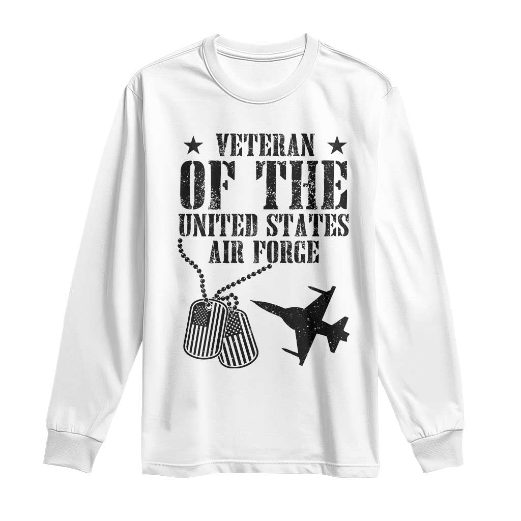Air Force Veteran Long Sleeve Shirt Fighter Jet Military Aviation