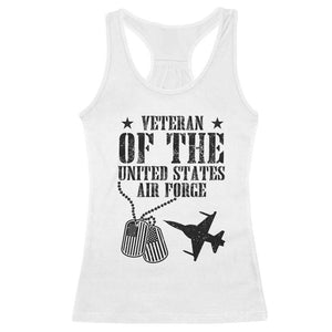 Air Force Veteran Racerback Tank Top Fighter Jet Military Aviation
