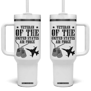 Air Force Veteran Tumbler With Handle Fighter Jet Military Aviation
