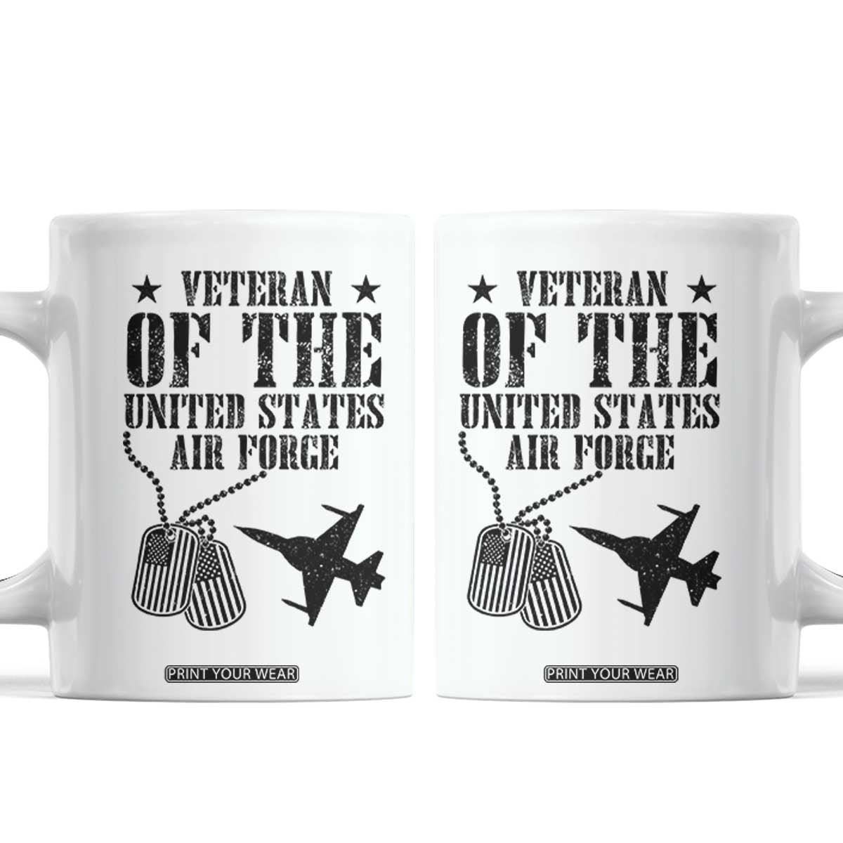 Air Force Veteran Coffee Mug Fighter Jet Military Aviation