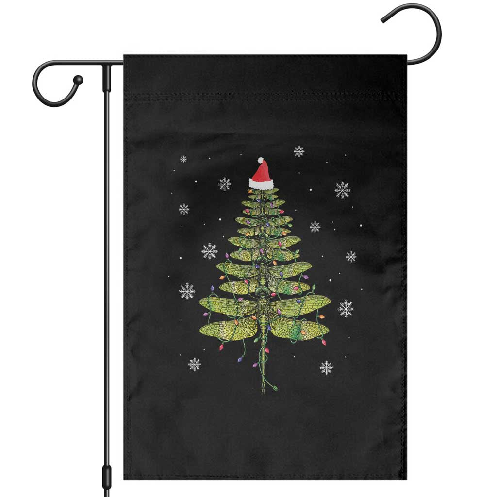 Dragonfly Christmas Tree Garden Flag Holiday Insect Lover Xmas Gift