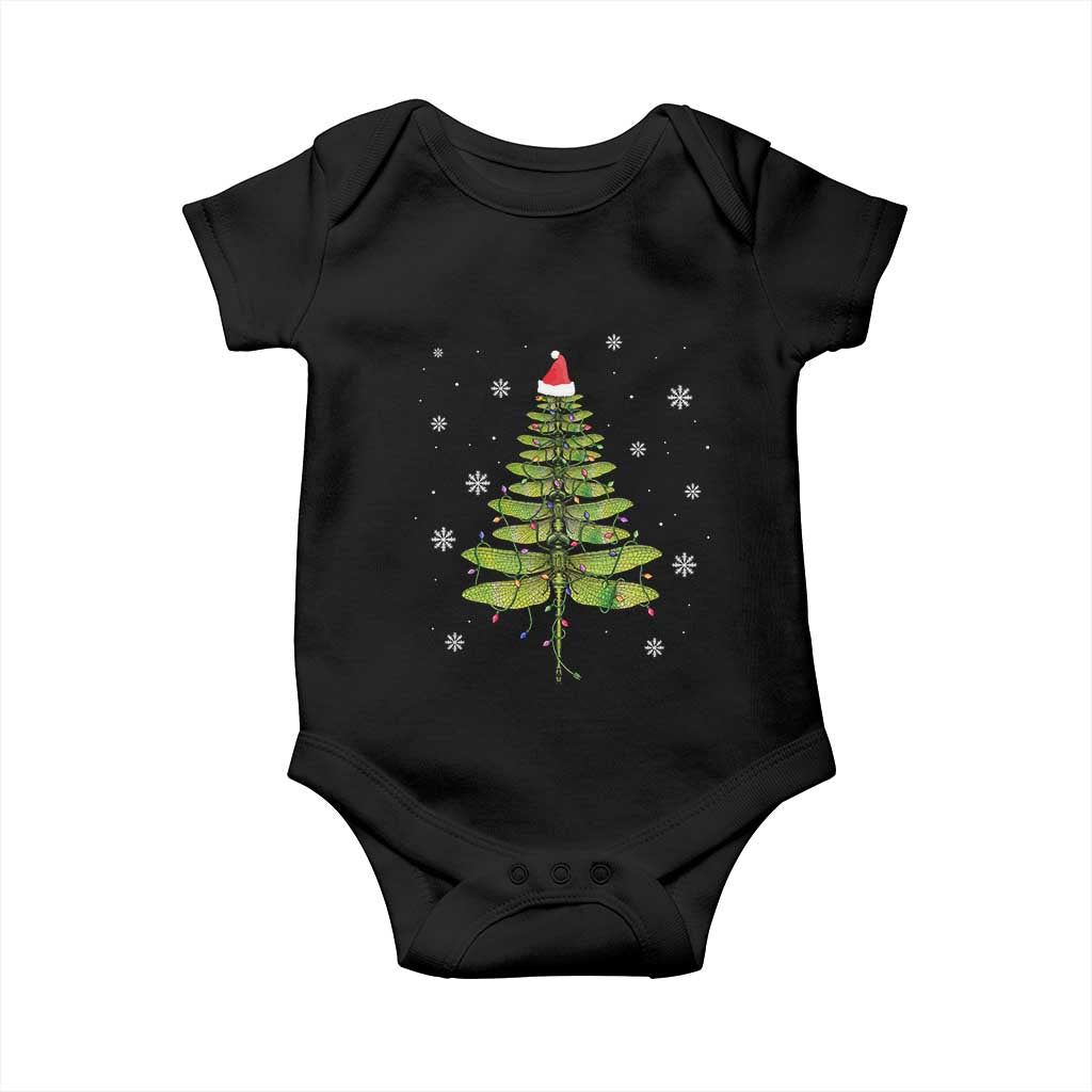 Dragonfly Christmas Tree Baby Onesie Holiday Insect Lover Xmas Gift