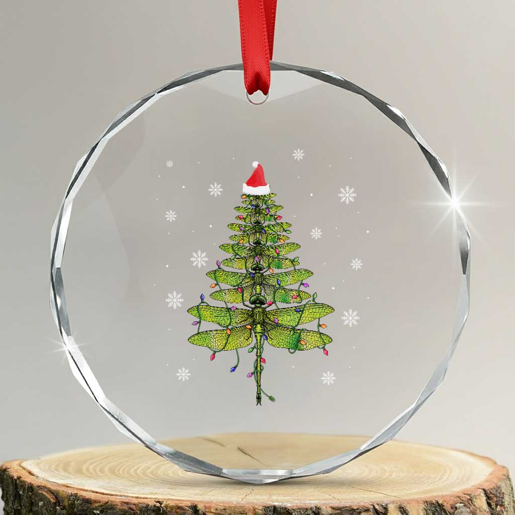 Dragonfly Christmas Tree Crystal Glass Ornament Holiday Insect Lover Xmas Gift