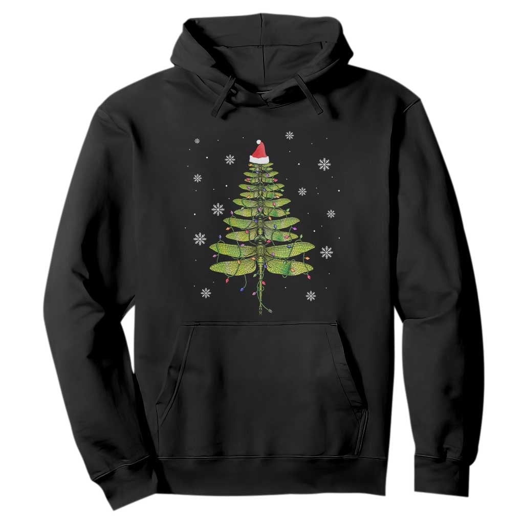 Dragonfly Christmas Tree Hoodie Holiday Insect Lover Xmas Gift