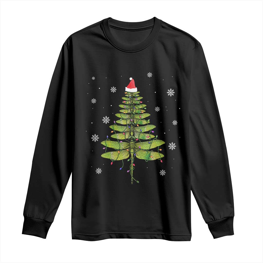 Dragonfly Christmas Tree Long Sleeve Shirt Holiday Insect Lover Xmas Gift