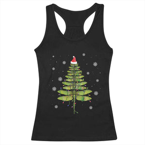 Dragonfly Christmas Tree Racerback Tank Top Holiday Insect Lover Xmas Gift