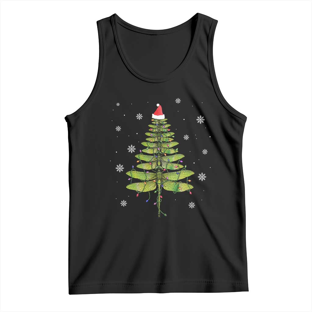 Dragonfly Christmas Tree Tank Top Holiday Insect Lover Xmas Gift