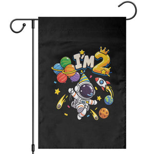 Little Astronaut 2nd Birthday Garden Flag Outer Space Planet Balloons Party