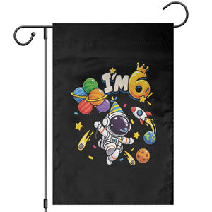Little Astronaut 6th Birthday Garden Flag Outer Space Planet Balloons Party