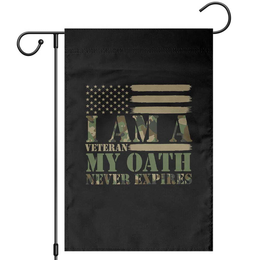 American Flag Military Pride Garden Flag I Am A Veteran My Oath Never Expires