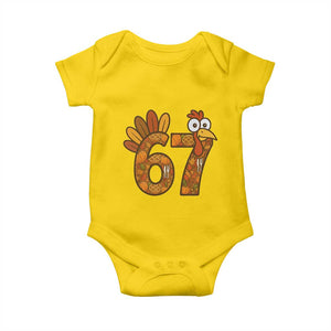 Six And Seven Meme Turkey Baby Onesie Funny Thanksgiving Gift TS12 Daisy Print Your Wear