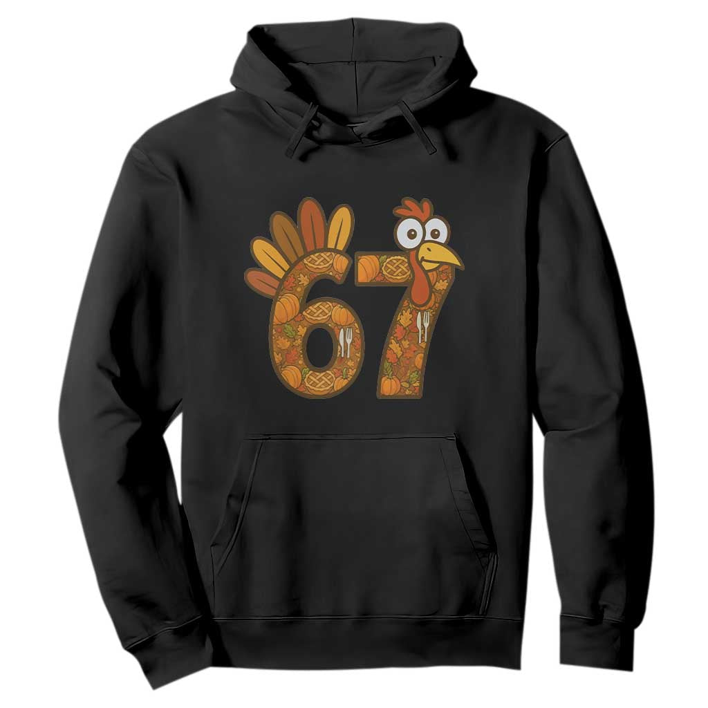 Six And Seven Meme Turkey Hoodie Funny Thanksgiving Gift TS12 Black Print Your Wear