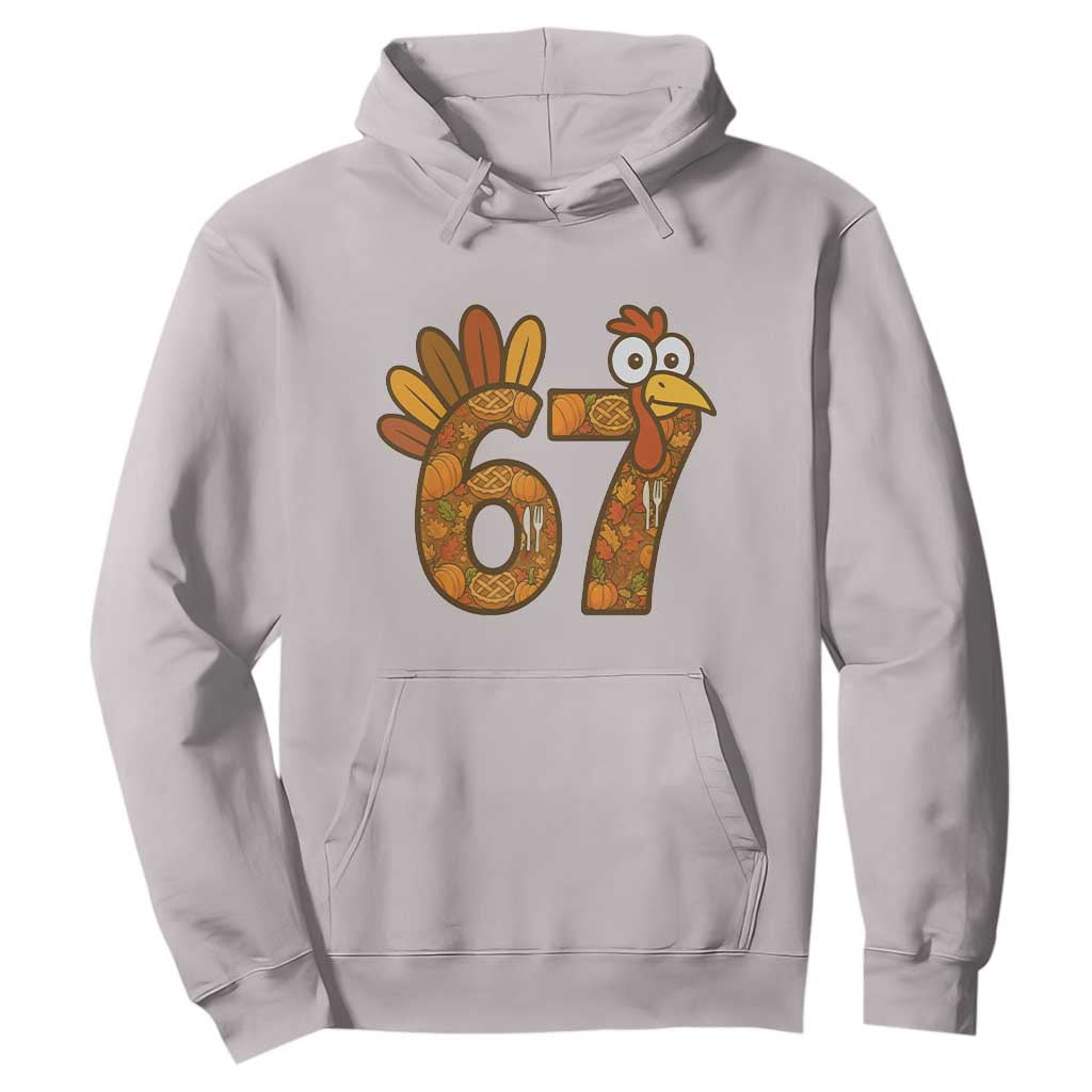 Six And Seven Meme Turkey Hoodie Funny Thanksgiving Gift TS12 Ice Gray Print Your Wear