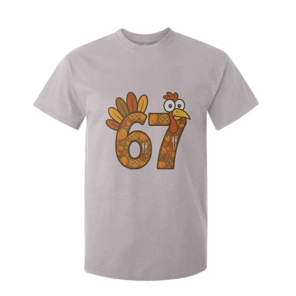 Six And Seven Meme Turkey T Shirt For Kid Funny Thanksgiving Gift TS12 Ice Gray Print Your Wear