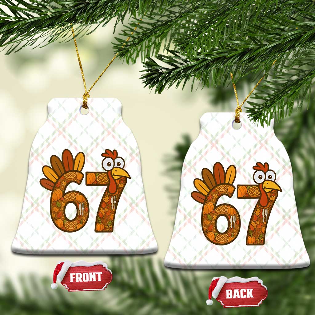 Six And Seven Meme Turkey Ceramic Ornament Funny Thanksgiving Gift TS12 Print Your Wear