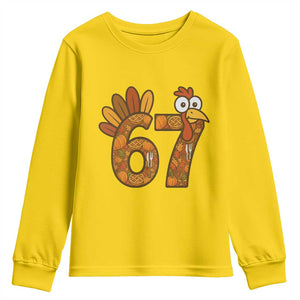 Six And Seven Meme Turkey Youth Sweatshirt Funny Thanksgiving Gift TS12 Daisy Print Your Wear