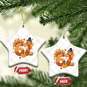 Funny Turkey Six And Seven Meme Ceramic Ornament Thanksgiving Gift TS12 Print Your Wear