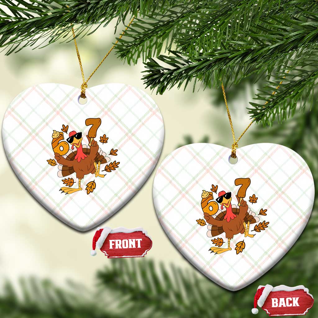 Trending Six Seven Meme Turkey Ceramic Ornament Funny Thanksgiving Gift TS12 Print Your Wear