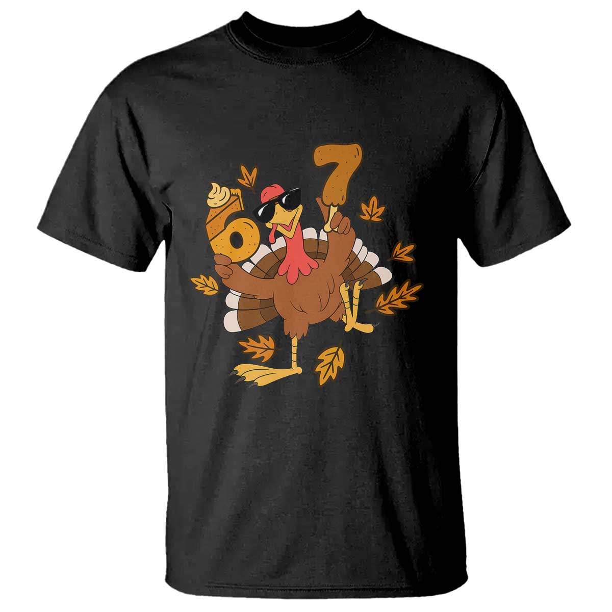 Trending Six Seven Meme Turkey T Shirt Funny Thanksgiving Gift TS12 Black Print Your Wear