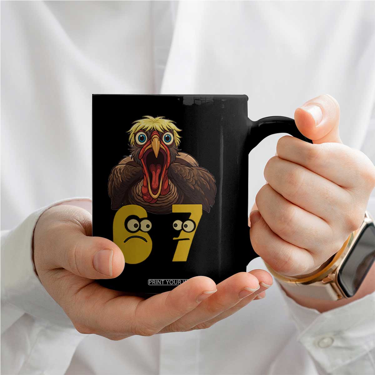Six Seven Meme Turkey Coffee Mug Trending Gen Alpha Thanksgiving Gift TS12 Print Your Wear