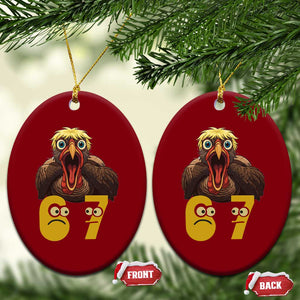Six Seven Meme Turkey Ceramic Ornament Trending Gen Alpha Thanksgiving Gift TS12 Print Your Wear