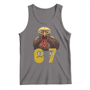 Six Seven Meme Turkey Tank Top Trending Gen Alpha Thanksgiving Gift TS12 Deep Heather Print Your Wear