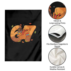 Thanksgiving Turkey Dabbing Garden Flag Six Seven Meme Trending Gift TS12 Print Your Wear
