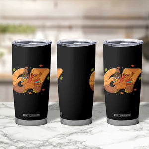 Thanksgiving Turkey Dabbing Tumbler Cup Six Seven Meme Trending Gift TS12 Print Your Wear