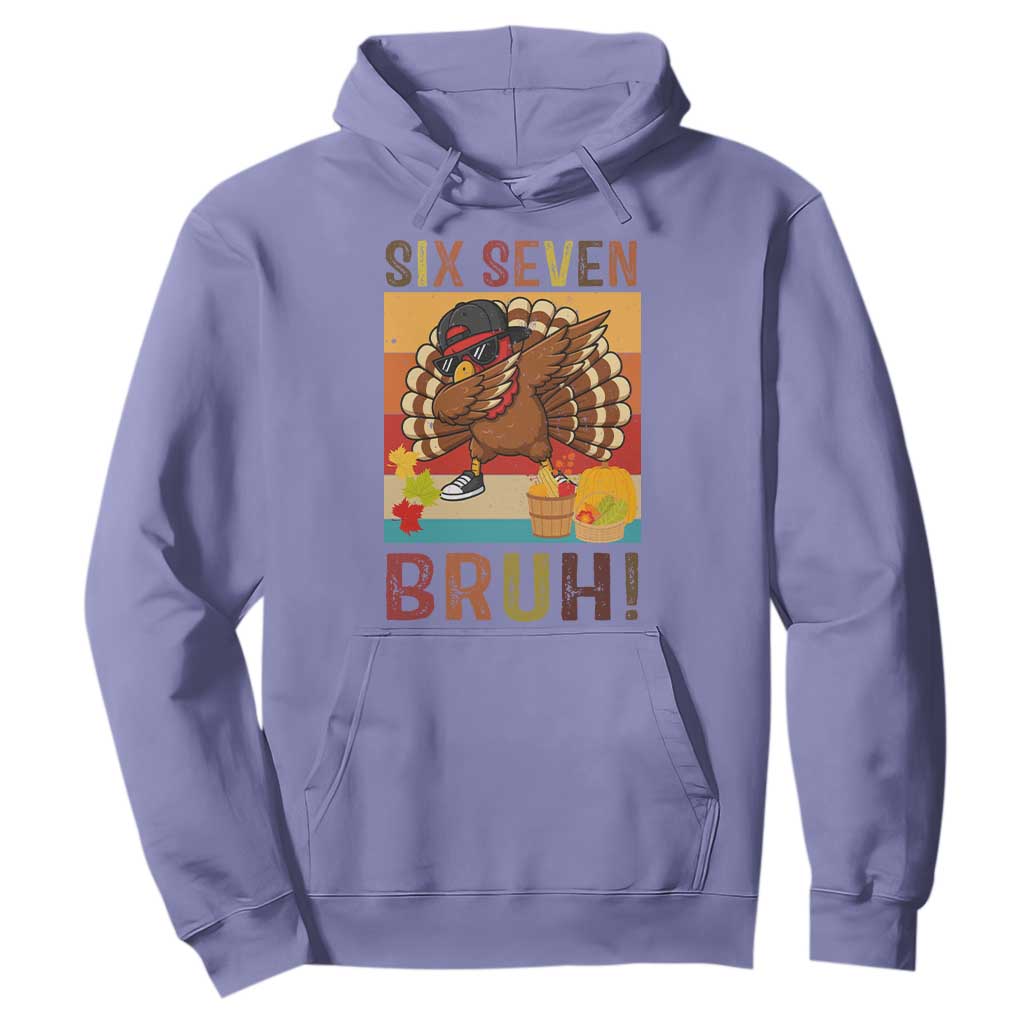 Six Seven Meme Turkey Dabbing Hoodie Funny Thanksgiving Gift TS12 Violet Print Your Wear