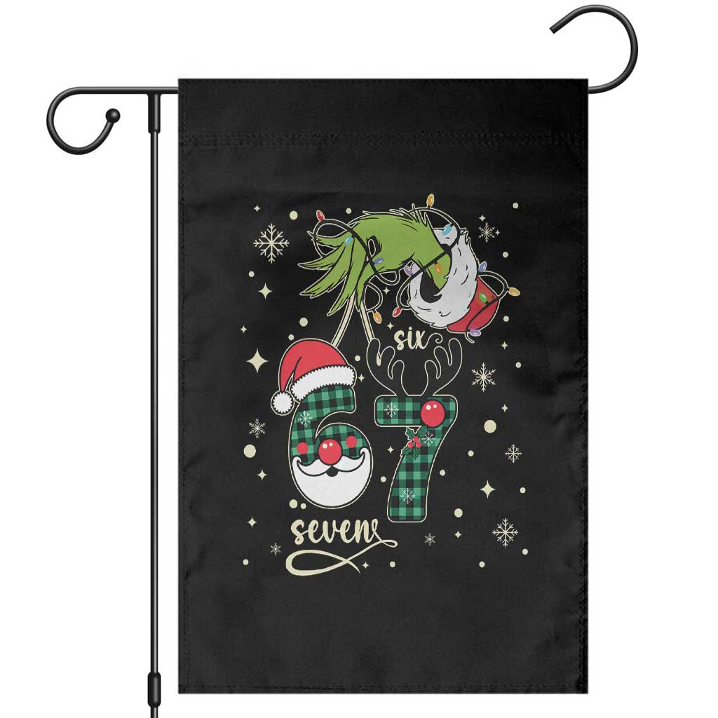 Funny Green Hand Six Seven Meme Garden Flag Gen Z Alpha Xmas Gift TS12 Black Print Your Wear