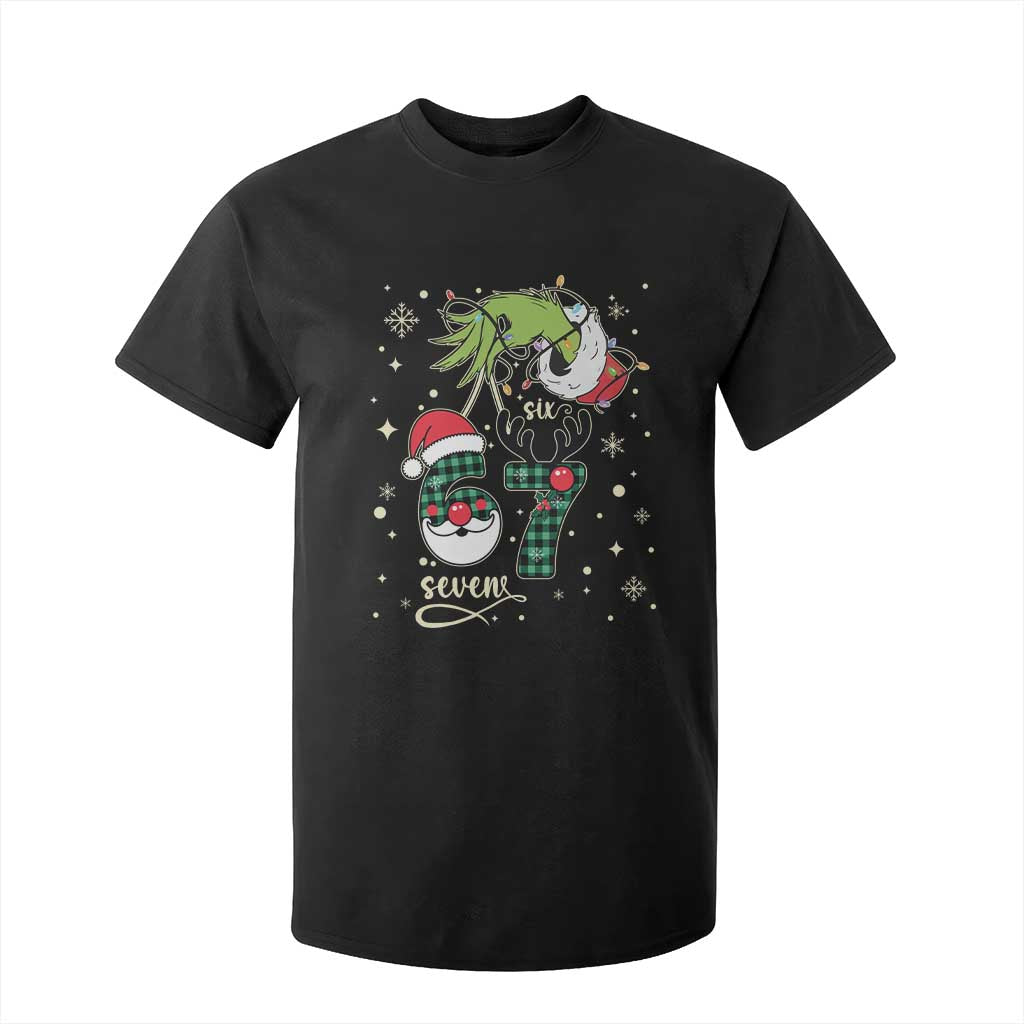 Funny Green Hand Six Seven Meme T Shirt For Kid Gen Z Alpha Xmas Gift TS12 Black Print Your Wear