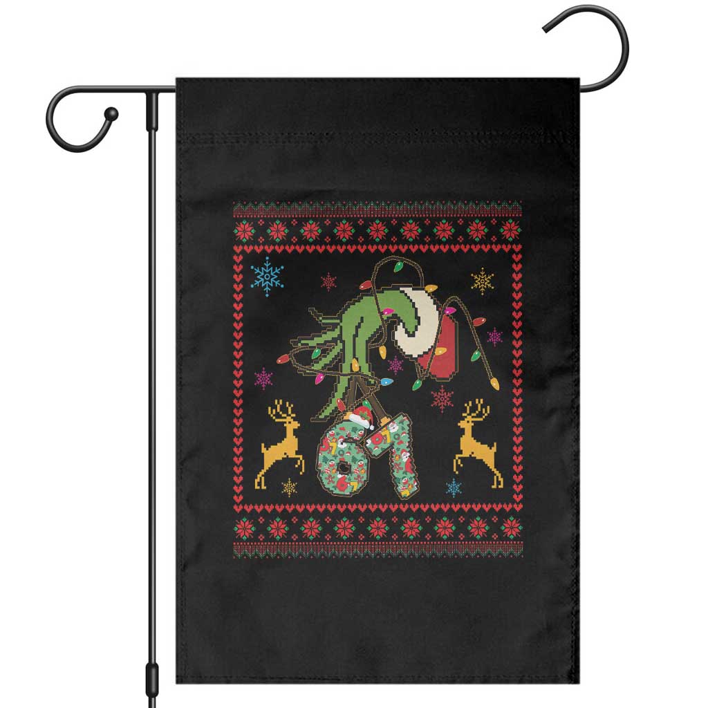 Green Hand 67 Meme Ugly Sweater Garden Flag Funny Holiday Gift TS12 Black Print Your Wear