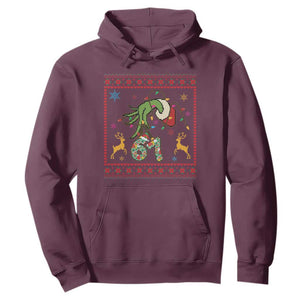 Green Hand 67 Meme Ugly Sweater Hoodie Funny Holiday Gift TS12 Maroon Print Your Wear