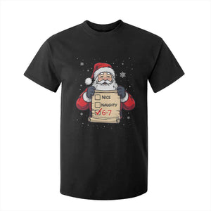 Funny Santa Six Seven Meme T Shirt For Kid Gen Z Christmas Gift TS12 Black Print Your Wear
