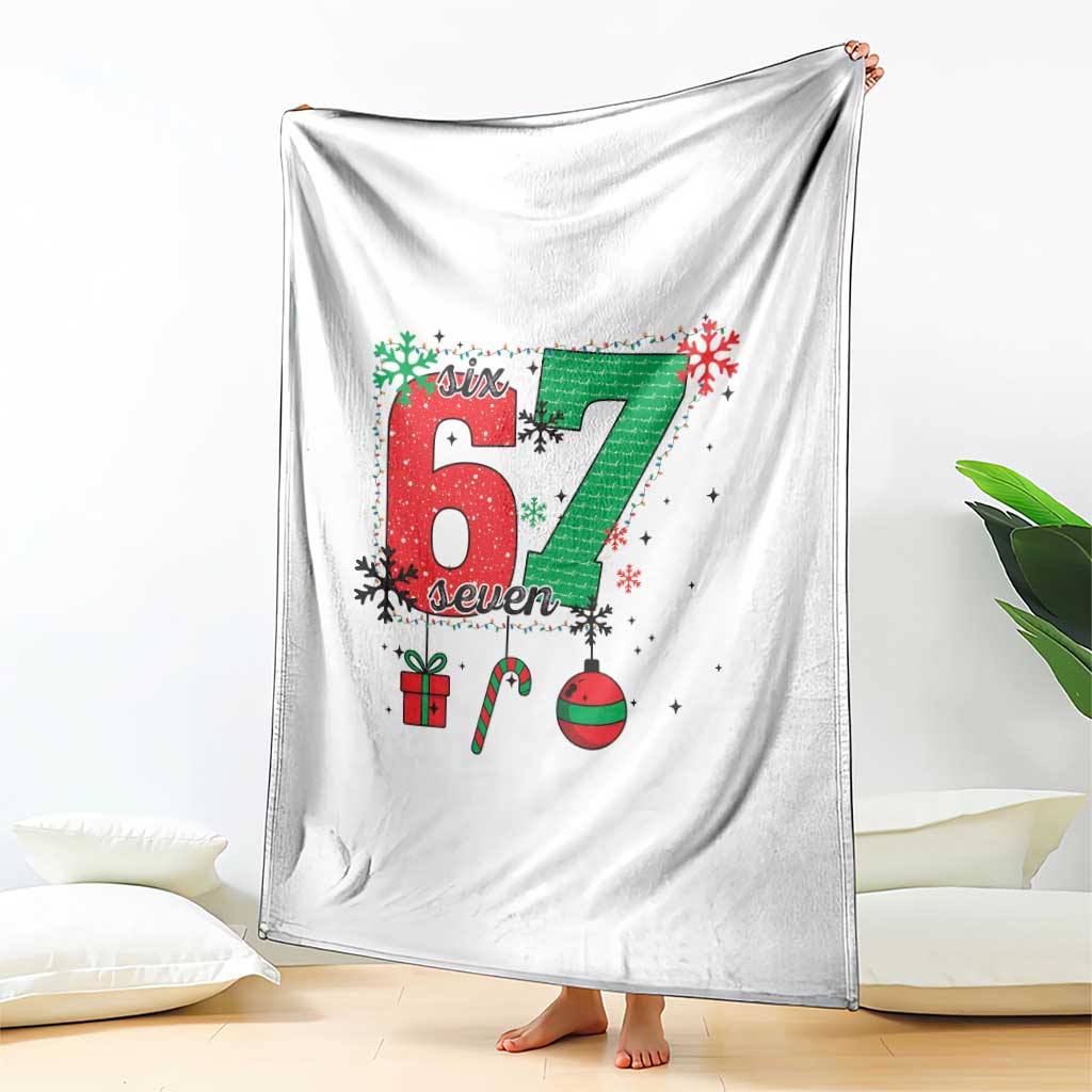 Funny Six Seven Meme Trendy TikTok Throw Blanket Christmas Gift TS12 Print Your Wear