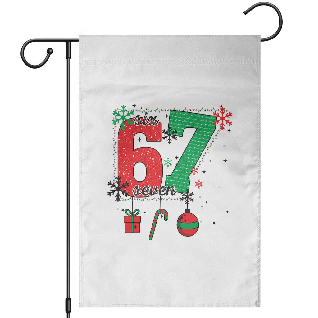 Funny Six Seven Meme Trendy TikTok Garden Flag Christmas Gift TS12 White Print Your Wear