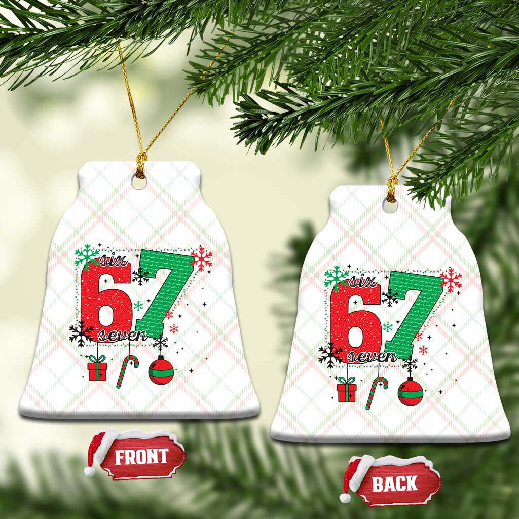 Funny Six Seven Meme Trendy TikTok Ceramic Ornament Christmas Gift TS12 Print Your Wear