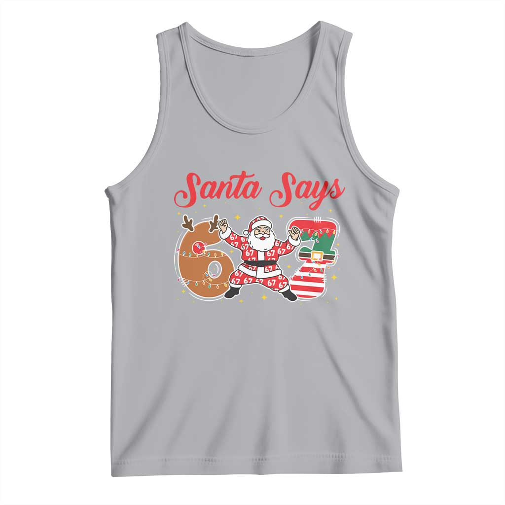 Funny Santa Says Six Seven Meme Tank Top Holiday Gift For Gen Z TS12 Athletic Heather Print Your Wear
