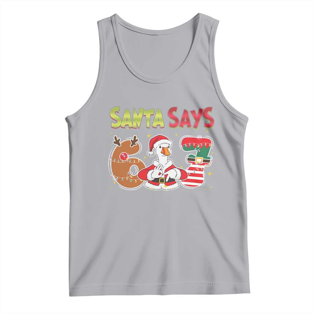 Funny Sant Goose Says Six Seven Tank Top Christmas Gift For Gen Z TS12 Athletic Heather Print Your Wear