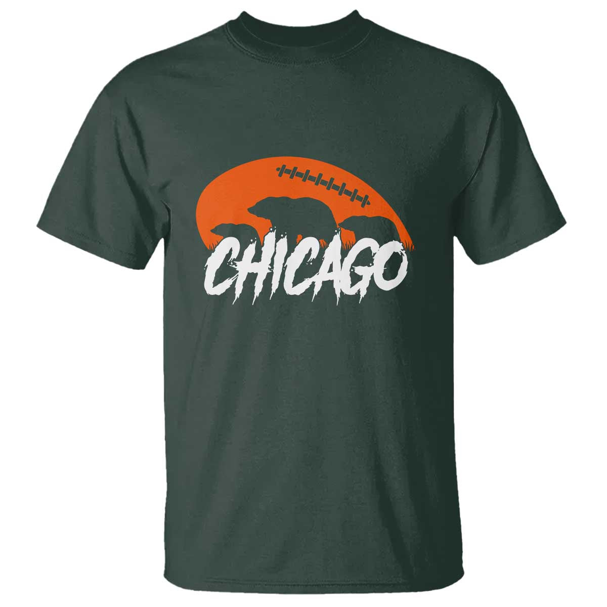 CFB Lover T Shirt - Gift For College Football Fan Graphic Tee TS12 Dark Forest Green Print Your Wear