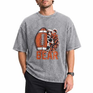 CFB Kings Washed Cotton T-Shirt Bear Skull Gothic Fan Gift