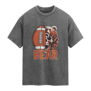 CFB Kings Washed Cotton T-Shirt Bear Skull Gothic Fan Gift