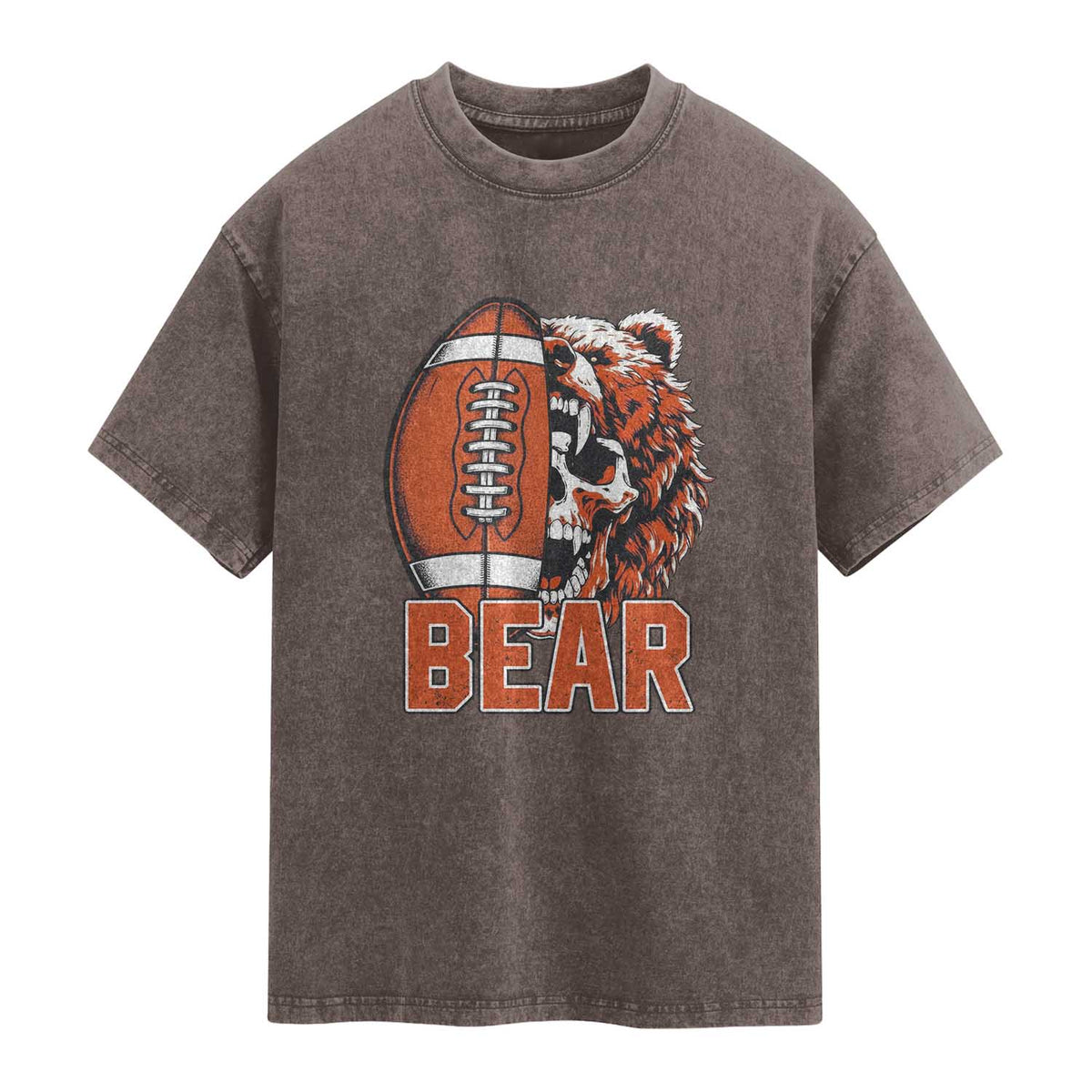 CFB Kings Washed Cotton T-Shirt Bear Skull Gothic Fan Gift