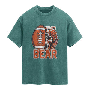 CFB Kings Washed Cotton T-Shirt Bear Skull Gothic Fan Gift