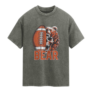 CFB Kings Washed Cotton T-Shirt Bear Skull Gothic Fan Gift